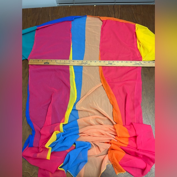 Vibrant Rainbow Long Kimono - Picture 3 of 4